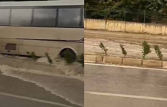 Elazığ'da yağış sürücülere zor anlar yaşattı