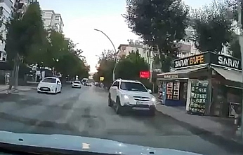 Elazığ'da yürekleri ağza getiren anlar: ters şeritten geldi