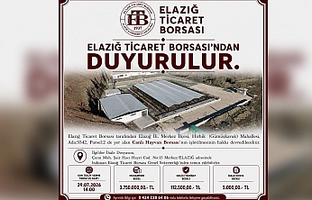 Elazığ Ticaret Borsası'ndan ihale duyurusu