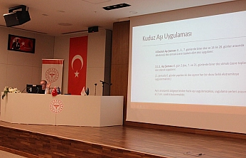 Fethi Sekin Şehir Hastanesi'nde sağlık personeline kuduz riskli temas ve aşı eğitimi