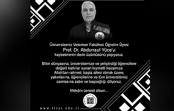 Fırat Üniversitesi'nden acı kayıp: Prof. Dr. Abdurrauf Yüce vefat etti