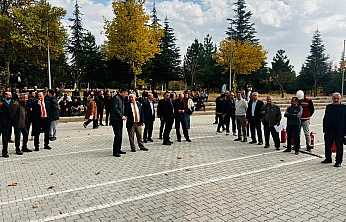 Fırat üniversitesinde yangın tatbikatı gerçekleştirildi