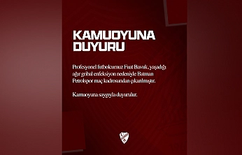 Fuat Bavuk, Batman Petrolspor maç kadrosundan çıkarıldı