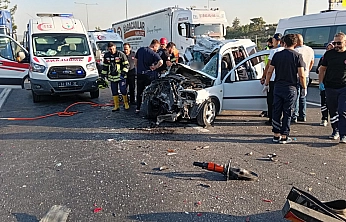 Katliam gibi kaza: 2 ölü, 1 yaralı