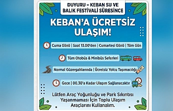 Keban Su ve Balık Festivali'nde ulaşım ücretsiz olacak