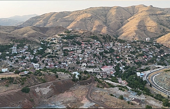 Maden ilçesinde eşsiz gün batımı