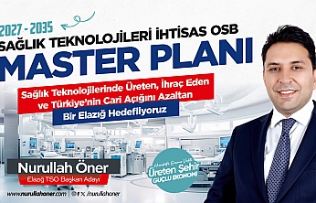 Nurullah Öner'den Elazığ'a 1.000 dönümlük sağlık teknolojileri OSB projesi