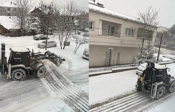Palu'da karla mücadele aralıksız sürüyor