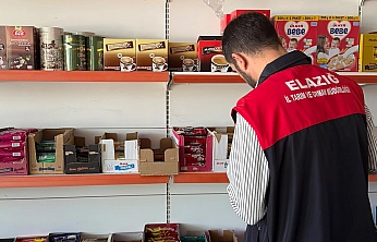 Palu'da marketlere gıda denetimi