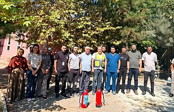 Palu Devlet Hastanesi'nde yangın eğitimi