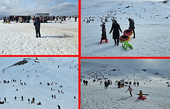 Rüzgara rağmen ilgi azalmadı: Elazığlılar Hazar Baba'ya akın etti