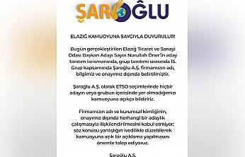 Şaroğlu A.Ş.'den liste tepkisi