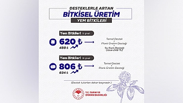 Tarım ve Orman Bakanlığı'ndan 2026 için yem bitkileri desteği
