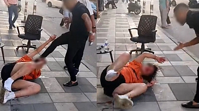 Cadde ortasında dehşet anlar