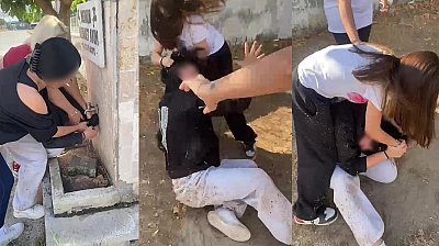 Dehşet anlar! Kız çocuğunu ıslatıp dövdüler