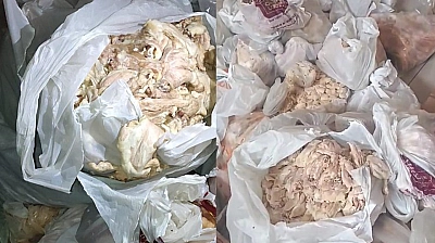 Elazığ'da 345 kilo bozulmuş tavuk ele geçirildi