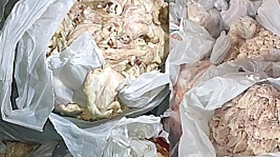 Elazığ'da 345 kilo bozulmuş tavuk ele geçirildi