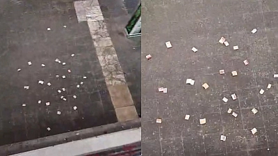 Elazığ'da gökten para yağdı