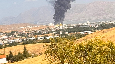 Elazığ'da korkutan yangın!