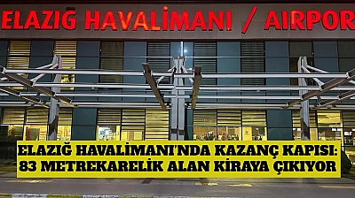 Elazığ Havalimanı'nda kafeterya kiraya verilecek! 83 metrekarelik alan ihale edilecek