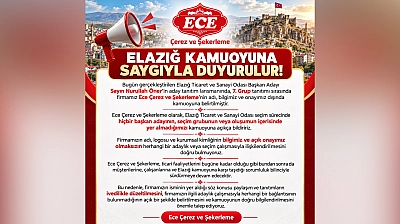 ETSO seçimlerinde Öner'in listesindeki firmalardan açıklama