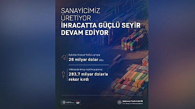 Eylül ayında ihracat 26 milyar dolara ulaştı