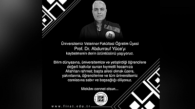 Fırat Üniversitesi'nden acı kayıp: Prof. Dr. Abdurrauf Yüce vefat etti