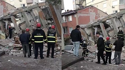 Gebze'de facia! 1 bina çöktü 5 kişi aranıyor