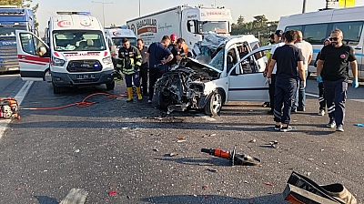 Katliam gibi kaza: 2 ölü, 1 yaralı
