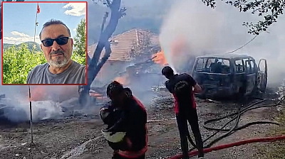 Komşusunu öldürüp evini ve aracını ateşe verdi