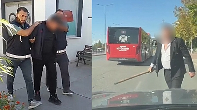 Konya'da trafikte sopayla saldırıya rekor ceza