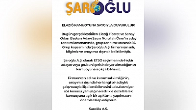 Şaroğlu A.Ş.'den liste tepkisi