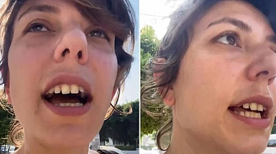 'Üstün yarı çıplak!' Anne ile yabancı arasında gerginlik