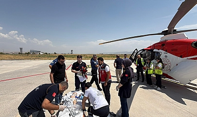9 aylık bebek ambulans helikopterle Elazığ'a sevk edildi