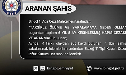 Bingöl'de yakalandı Elazığ'a gönderildi