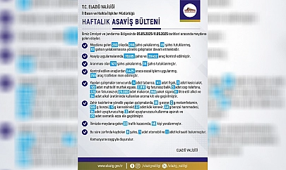 Elazığ asayiş raporu