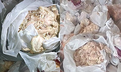 Elazığ'da 345 kilo bozulmuş tavuk ele geçirildi