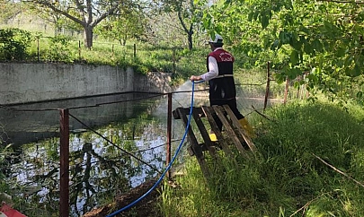 Elazığ'da larva ile mücadele çalışmaları sürüyor
