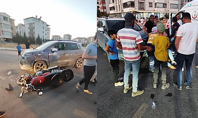 Elazığ'da otomobil ile motosiklet çarpıştı!