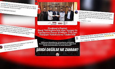 Elazığspor'a verilen 10 Milyon TL'lik çek Van'ın moralini bozdu