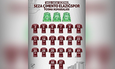 Elazığspor'da forma numaraları belli oldu