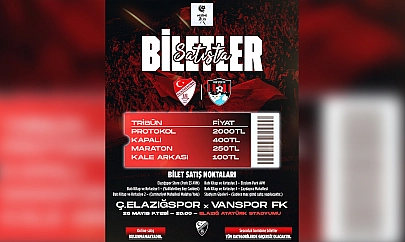 Elazığspor'un rövanş maçı biletleri satışa çıktı!