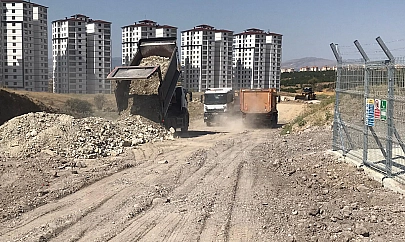 Zafran Mahallesinde Toki bağlantı yolu açılıyor