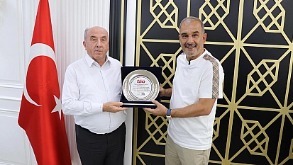 Başkan Alan'dan iş insanı Mehmet Çetin'e teşekkür ziyareti