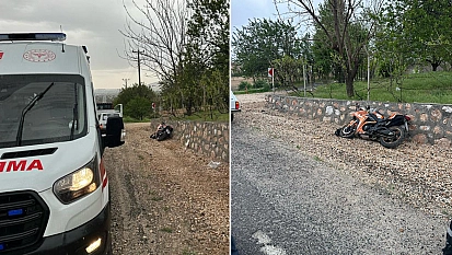 Elazığ'da motosiklet kazası!
