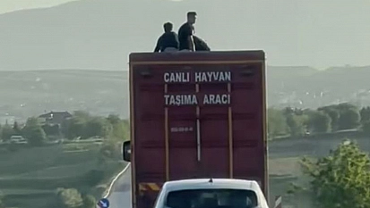 Elazığ'da tehlikeli yolculuk!