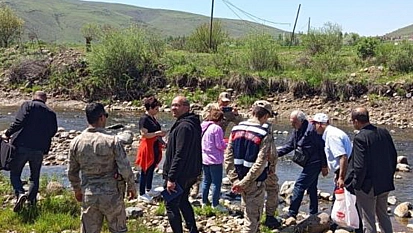 Karakoçan'da deredeki balık ölümleri için numuneler alındı