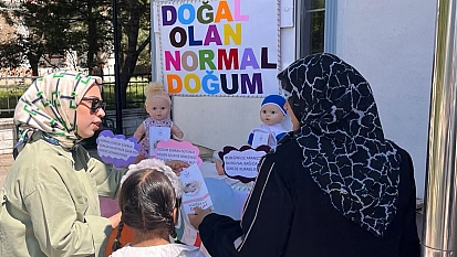 Palu'da normal doğum temalı etkinlik