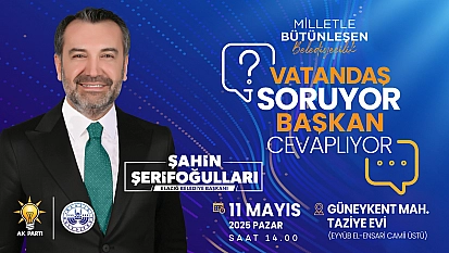 'Vatandaş Soruyor, Başkan Cevaplıyor' programının üçüncüsü, Güneykent Mahallesi'nde düzenlenecek