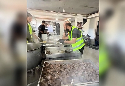 Bir El Bir Gönül Derneği'nden Kuzey Gazze'de bin 800 kişiye iftar yemeği